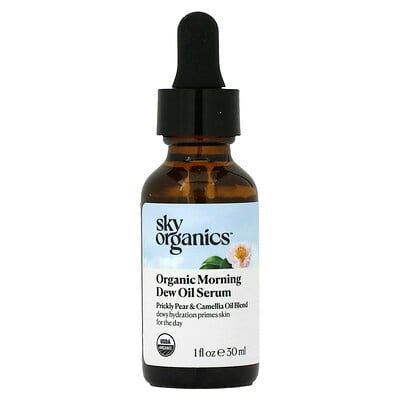Organic Morning Dew Oil Serum, Prickly Pear & Camellia Oil Blend