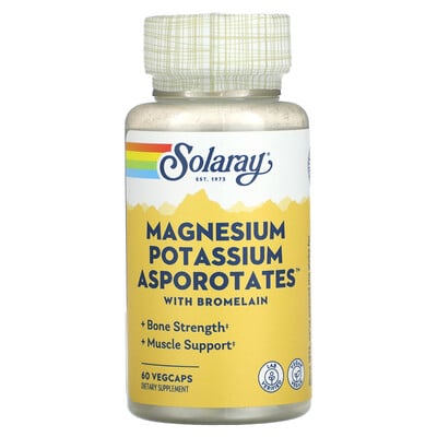 Magnesium Potassium Asporotates With Bromelain, 60 Vegcaps
