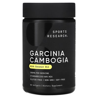 Garcinia Cambogia With Coconut Oil, 500 Mg, 90 Softgels