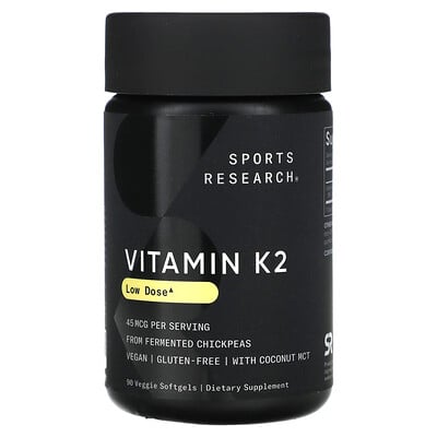 Vitamin K2, Low Dose, 45 Mcg, 90 Veggie Softgels
