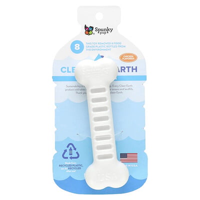 Clean Earth Hard Chews, Bone, Chicken, 1 Toy
