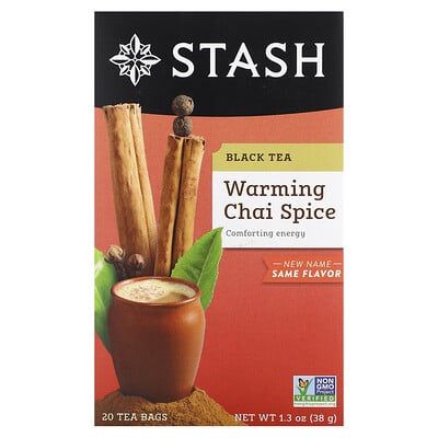 Black Tea, Warming Chai Spice, 20 Tea Bags