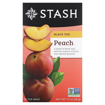 Black Tea, Peach, 20 Tea Bags