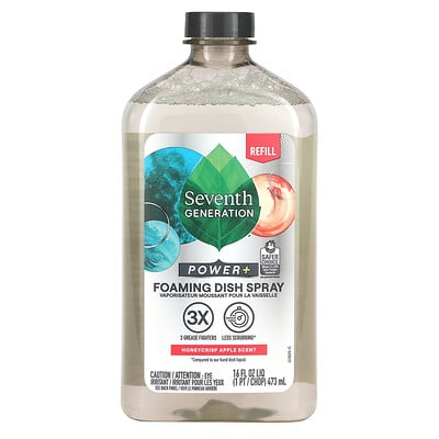 Power+ Foaming Dish Spray, Refill, Honeycrisp Apple