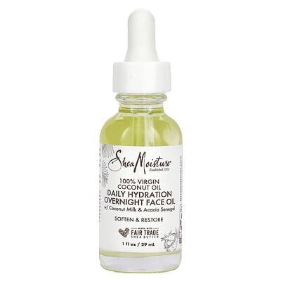 100% Virgin Coconut Oil, Daily Hydration Overnight Face Oil