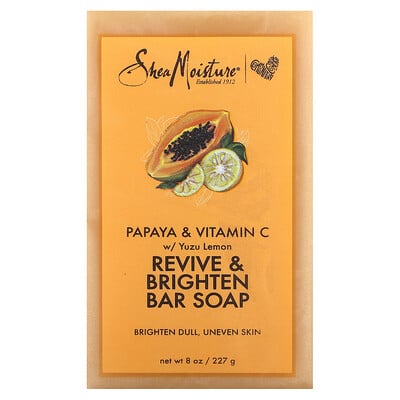Revive & Brighten Bar Soap, Papaya & Vitamin C
