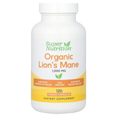 Organic Lion's Mane, 1,000 Mg, 120 Veggie Capsules