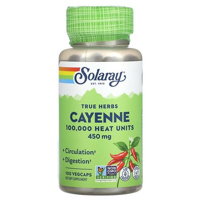 True Herbs, Cayenne , 450 Mg, 100 Vegcaps