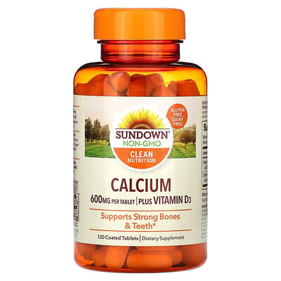 Calcium, Plus Vitamin D3, 600 Mg, 120 Coated Tablets