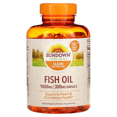 Fish Oil, 1,000 Mg, 200 Softgels