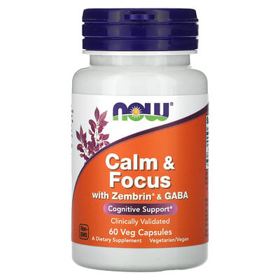 Calm & Focus With Zembrin & Gaba, 60 Veg Capsules