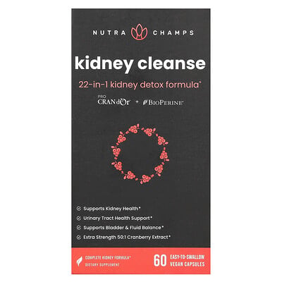 Kidney Cleanse, 60 Easy-to-swallow Vegan Capsules