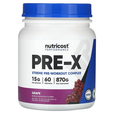 Performance, Pre-x, Xtreme Pre-workout Complex, Grape