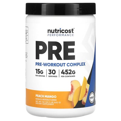 Performance, Pre, Pre-workout Complex, Peach Mango