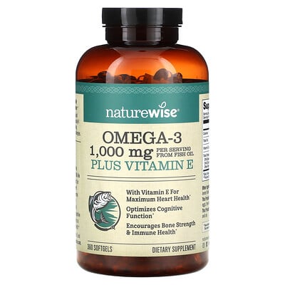 Omega-3 Plus Vitamin E, 360 Softgels