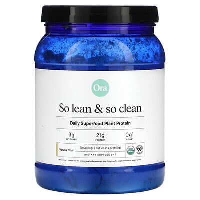 So Lean & So Clean, Daily Superfood Plant Protein, Vanilla Chai