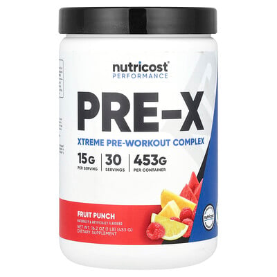 Performance, Pre-x, Xtreme Pre-workout Complex, Fruit Punch