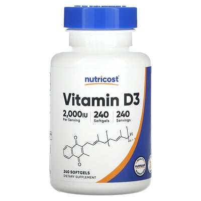 Vitamin D3, 2,000 Iu, 240 Softgels