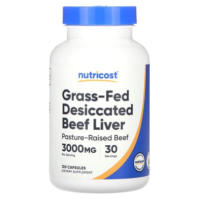 Grass-fed Desiccated Beef Liver, 3,000 Mg