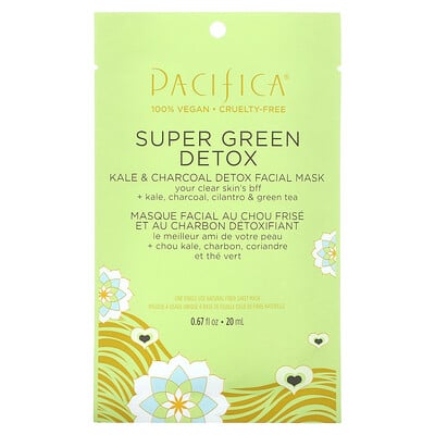 Super Green Detox, Beauty Facial Mask, Kale & Charcoal