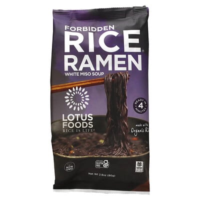 Forbidden Rice Ramen, White Miso Soup