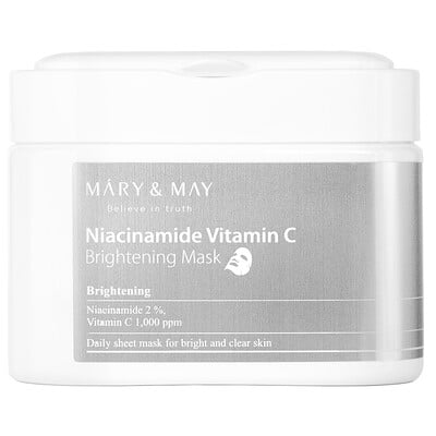 Niacinamide Vitamin C, Brightening Beauty Mask, 30 Sheets