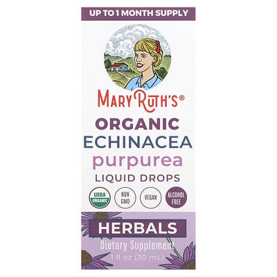 Organic Echinacea Purpurea Liquid Drops, Alcohol Free