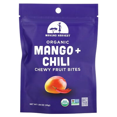Organic Chewy Fruit Bites, Mango + Chili
