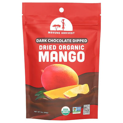 Dried Organic Mango, Dark Chocolate Dipped