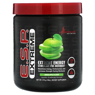 E.s.p. Extreme Energy Stimulant Pre-workout, Green Apple