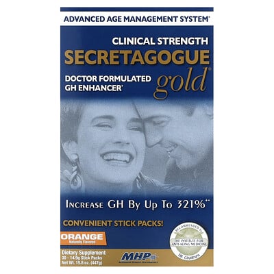 Secretagogue-gold, Orange, 30 Stick Packs, 0.53 Oz (14.9 G)