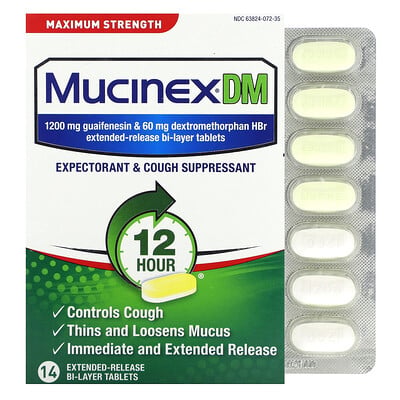 Dm, Maximum Strength, 14 Extended-release Bi-layer Tablets