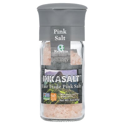 Inkasalt, Fair Trade Pink Salt, Grinder