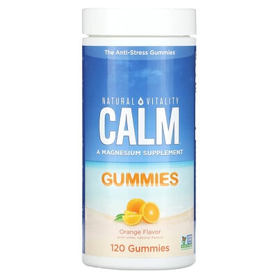 Calm, Magnesium Supplement, Orange, 120 Gummies