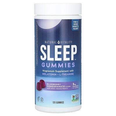 Sleep Gummies, Blueberry Pomegranate, 3 Mg, 120 Gummies
