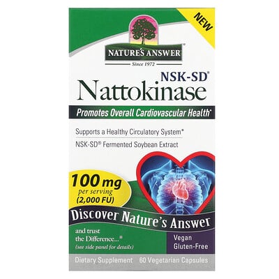 Nattokinase, 100 Mg, 60 Vegetarian Capsules