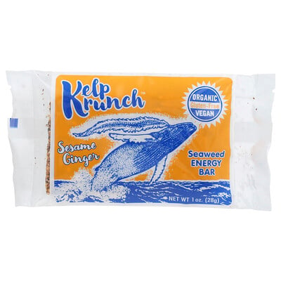 Kelp Krunch, Seaweed Energy Bar, Sesame Ginger