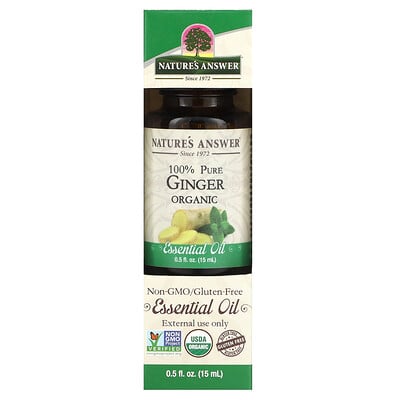 100% Pure Organic Essential Oil, Ginger