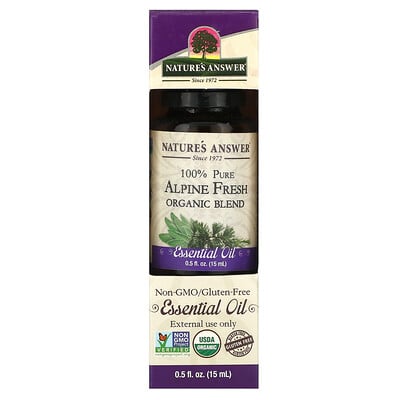 100% Pure Organic Essential Oil Blend, Alpine Fresh