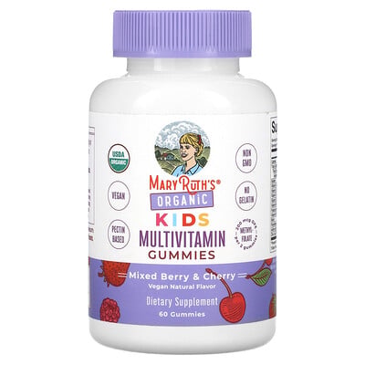 Organic Kids Multivitamin Gummies, Mixed Berry & Cherry, 60 Gummies