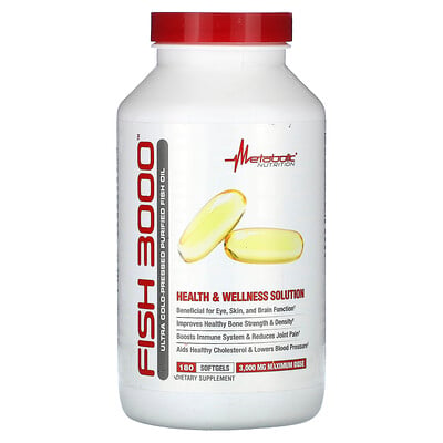 Fish 3000, 3,000 Mg, 180 Softgels