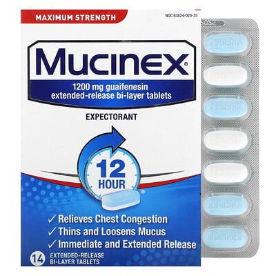 12 Hour Chest Congestion, Maximum Strength, 14 Extended-release Bi-layer Tablets