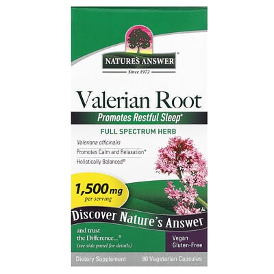 Valerian Root, 1,500 Mg, 90 Vegetarian Capsules