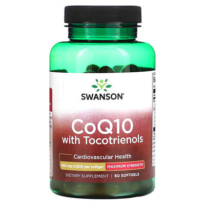Coq10 With Tocotrienols, 600 Mg, 60 Softgels