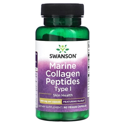 Marine Collagen Peptides Type 1, 500 Mg, 60 Veggie Capsules