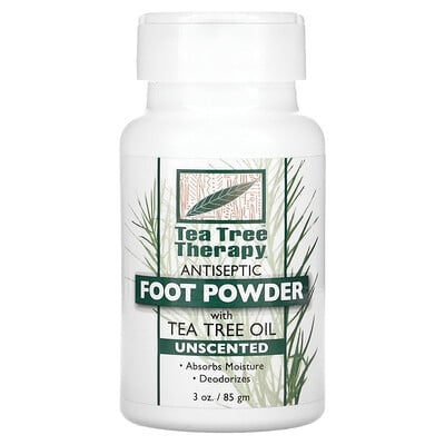 Antiseptic Foot Powder With Tea Tree Oil, Unscented