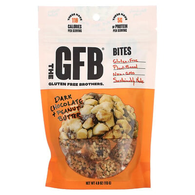 Gluten Free Bites, Dark Chocolate + Peanut Butter