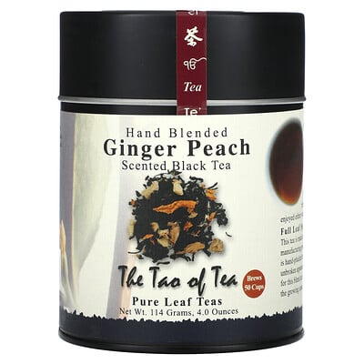 Hand Blended, Scented Black Tea, Ginger Peach