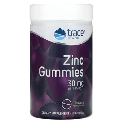 Zinc Gummies, Elderberry, 30 Mg, 60 Gummies