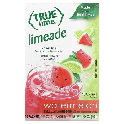 True Lime, Limeade, Watermelon , 10 Packets, 0.11 Oz (3 G)
